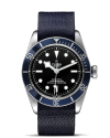 Tudor Black Bay 41 mm steel case, Blue fabric strap (watches)